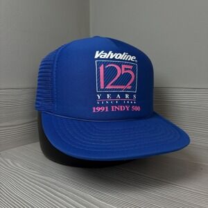 Vintage 90's Valvoline Indianapolis 500 Racing Hat Mesh Trucker Cap Snapback